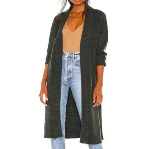 Indah Long Dark Green Cardigan
